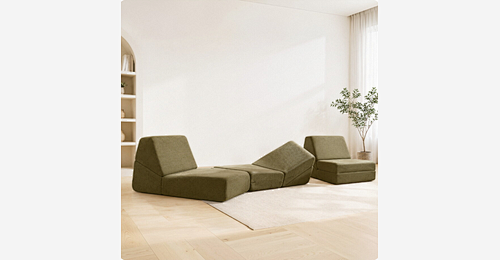 Vacuum Compressed Box Sofa | Roll Packed Sofa with 60-Second Rebound & Wide Design - Model MJ-FF001 | Mingjin Zitzak China