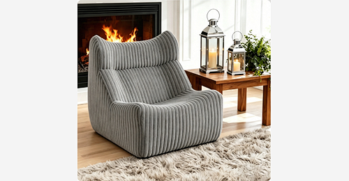 One-Piece Foam Sofa | Ergonomic Lounge Sofa with Plush Fabric & lumbaalsteun - Model MJ-FF003 | Mingjin Zitzak China