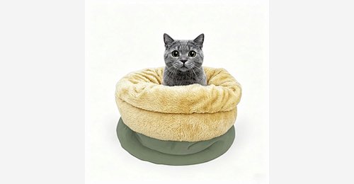 Custom 2-in-1 Cat Tunnel Bed | OEM & ODM Green Suede Plush Cat Cave with Removable Base - Model MJ-PET005 | Mingjin Zitzak China