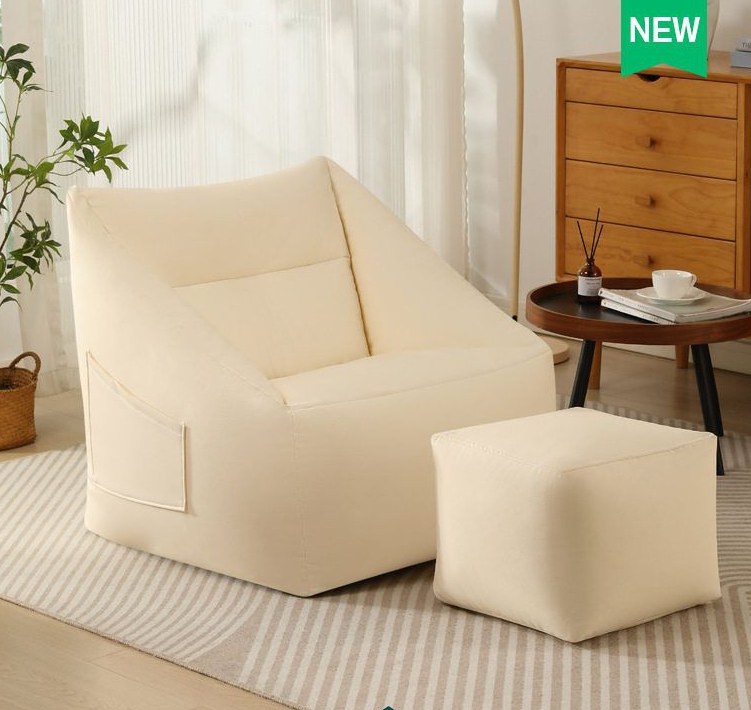 Rose Drop Zitzak Met Footstool detail 1
