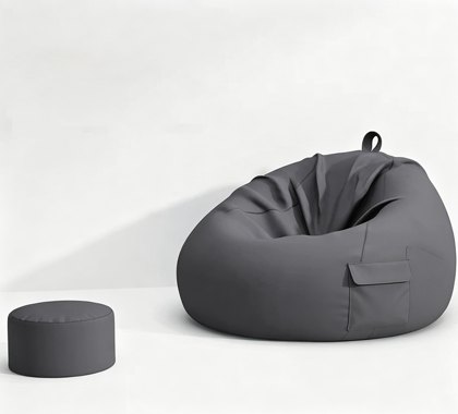 Graphite Tear Drop Zitzak Chair - Zitzak Chair Cover Fabrikant & fabriek in China