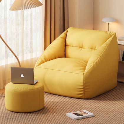 Lemon Drop Zitzak met Footstool